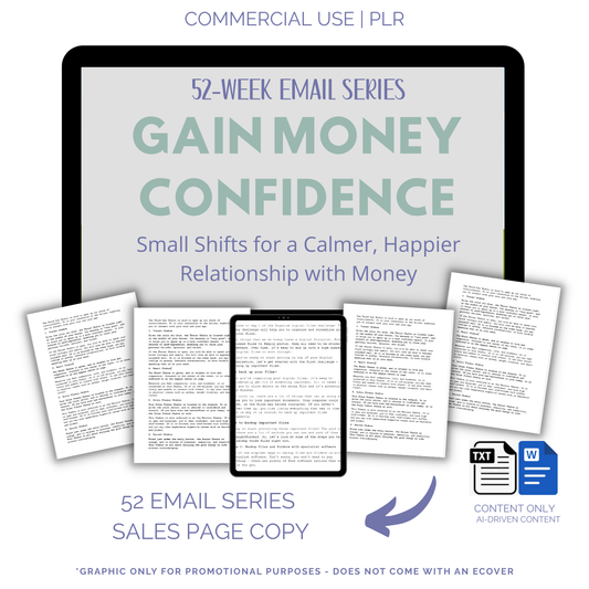 52-Week Money Confidence PLR Series – Editable Email Content