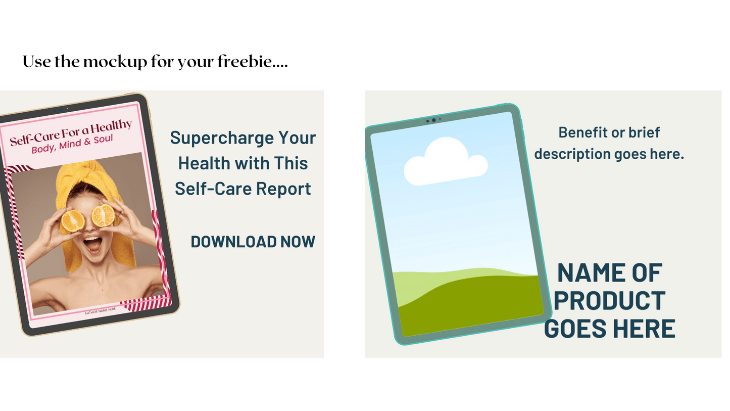 Blue Splash Product Listing Canva Template Mockups