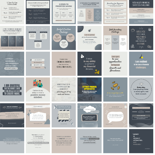 100 Financial & Budget Canva Templates for Social Media