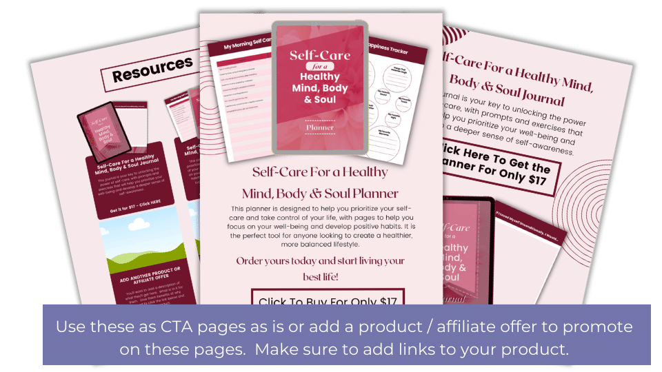 Done-For-You Blog Series & Marketing Kit: Total Self-Care Soul, Body, & Mind