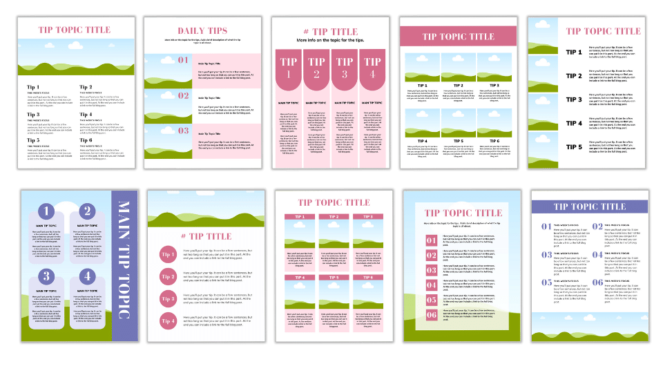 CANVA TEMPLATE BUNDLE: Tip Sheets