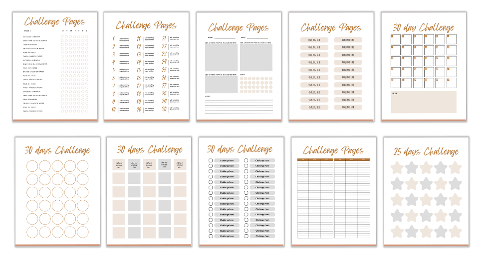 CANVA TEMPLATE TOOLKIT: UNDATED CALENDAR