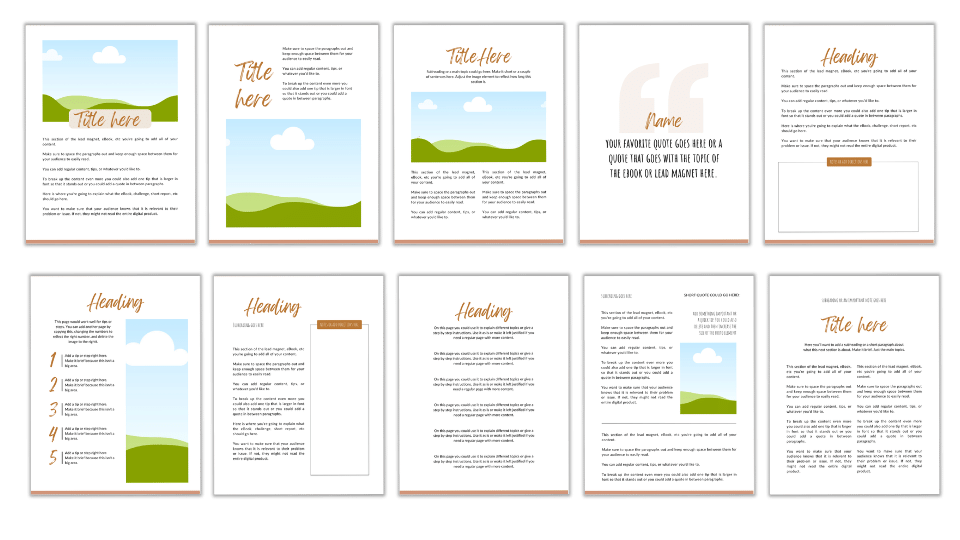 CANVA TEMPLATE TOOLKIT: UNDATED CALENDAR