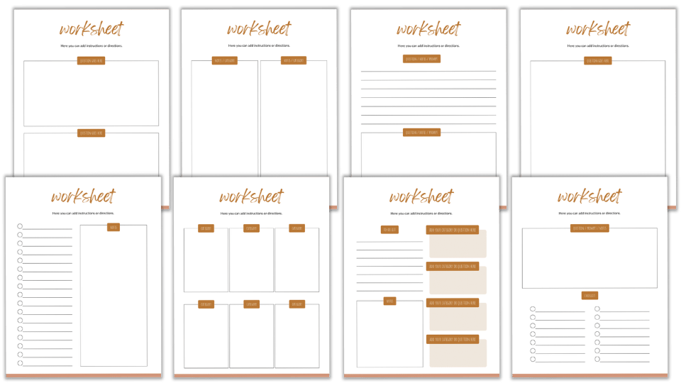 CANVA TEMPLATE TOOLKIT: UNDATED CALENDAR