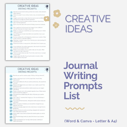 DFY Journal With Prompts BUNDLE: Creative Clarity Collection