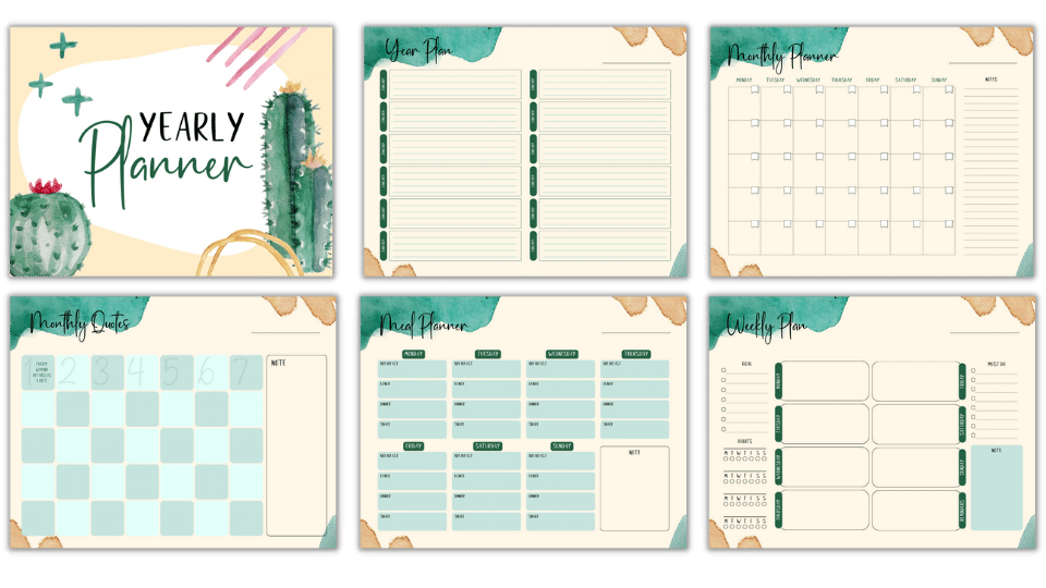 CANVA TEMPLATE TOOLKIT: UNDATED CALENDAR