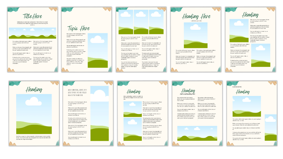 CANVA TEMPLATE TOOLKIT: UNDATED CALENDAR