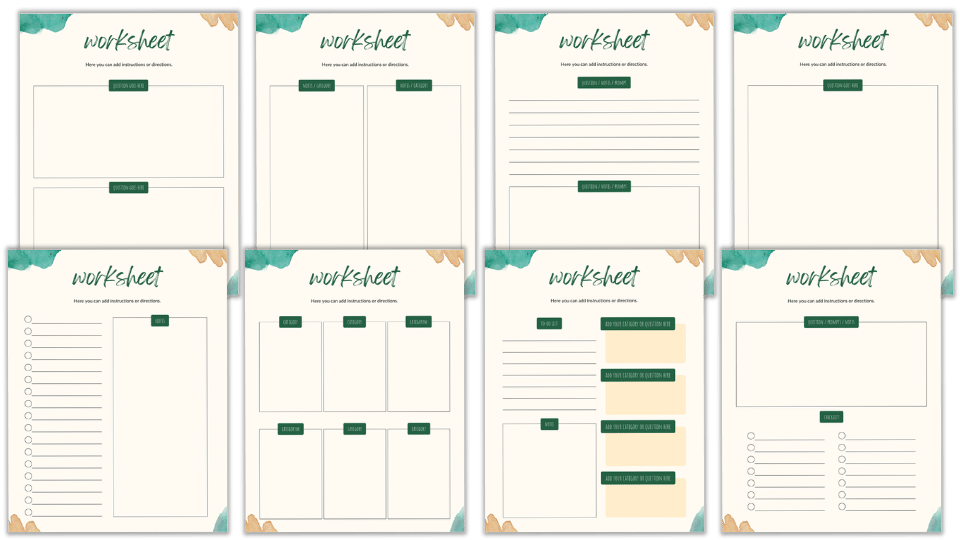 CANVA TEMPLATE TOOLKIT: UNDATED CALENDAR