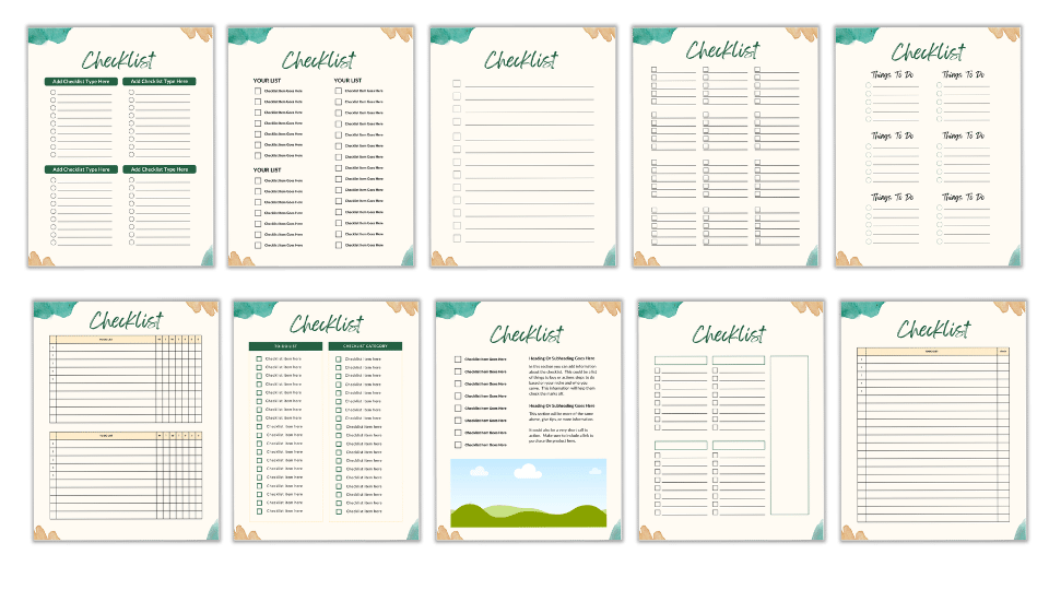 CANVA TEMPLATE TOOLKIT: UNDATED CALENDAR