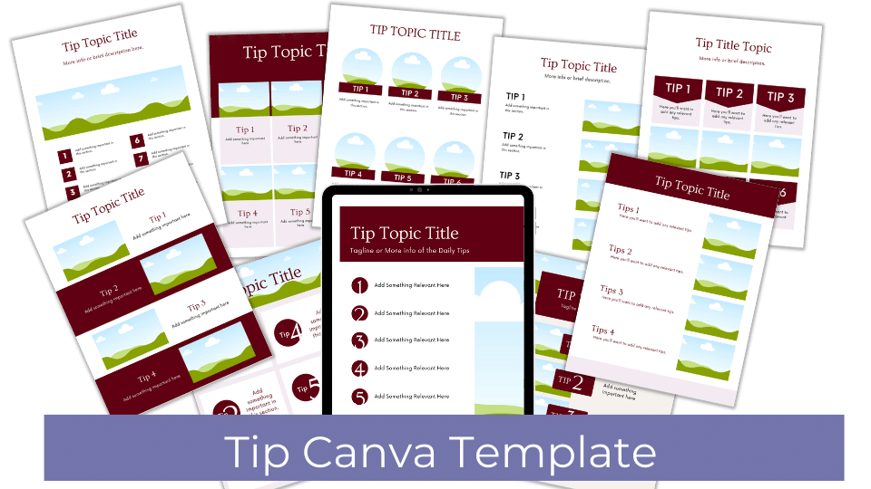 CANVA TEMPLATE BUNDLE: Tip Sheets