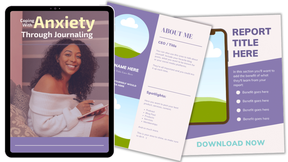 Done-For-You Blog Series & Marketing Kit: Coping With Anxiety Through Journaling