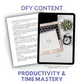 DFY Content: Productivity & Time Mastery