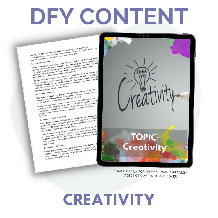 DFY Content: Creativity