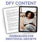 Journaling for Emotional Growth PLR – 10 Blog Posts on Mindset & Healing