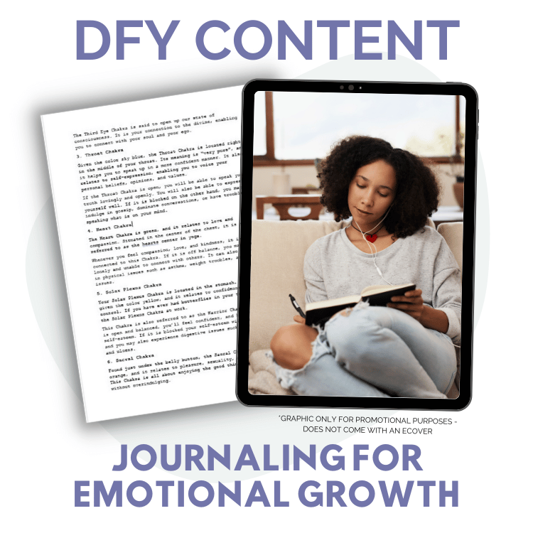 Journaling for Emotional Growth PLR – 10 Blog Posts on Mindset & Healing