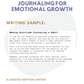 Journaling for Emotional Growth PLR – 10 Blog Posts on Mindset & Healing