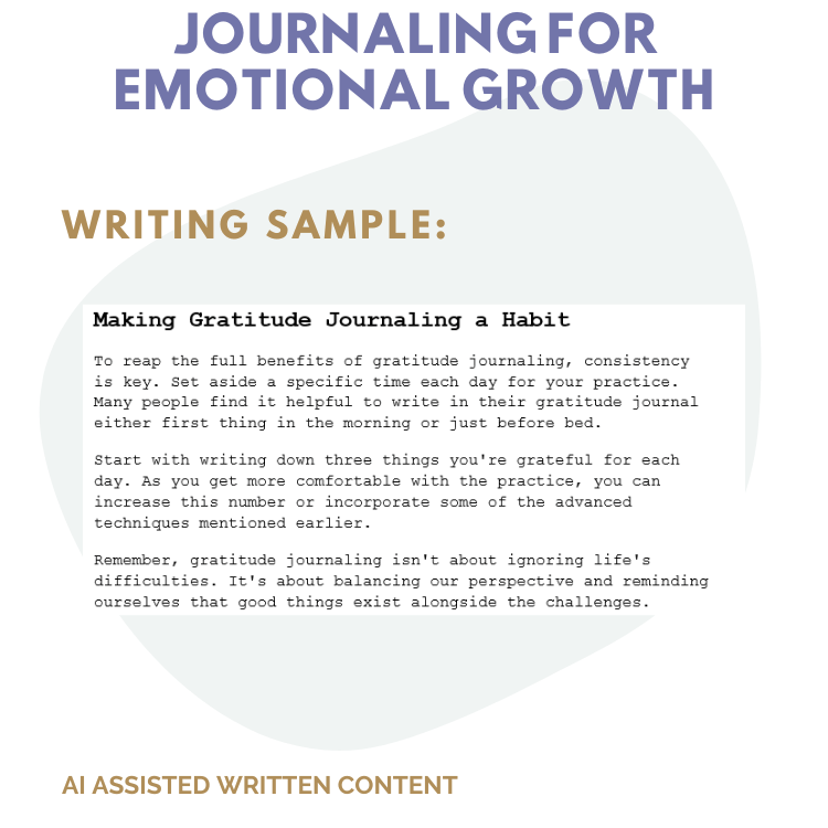 Journaling for Emotional Growth PLR – 10 Blog Posts on Mindset & Healing