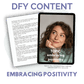 Embracing Positivity PLR – Editable Blog & Email Content to Inspire Mindset Shifts