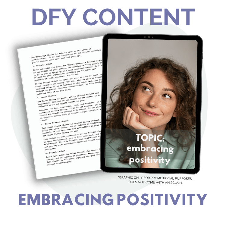 Embracing Positivity PLR – Editable Blog & Email Content to Inspire Mindset Shifts