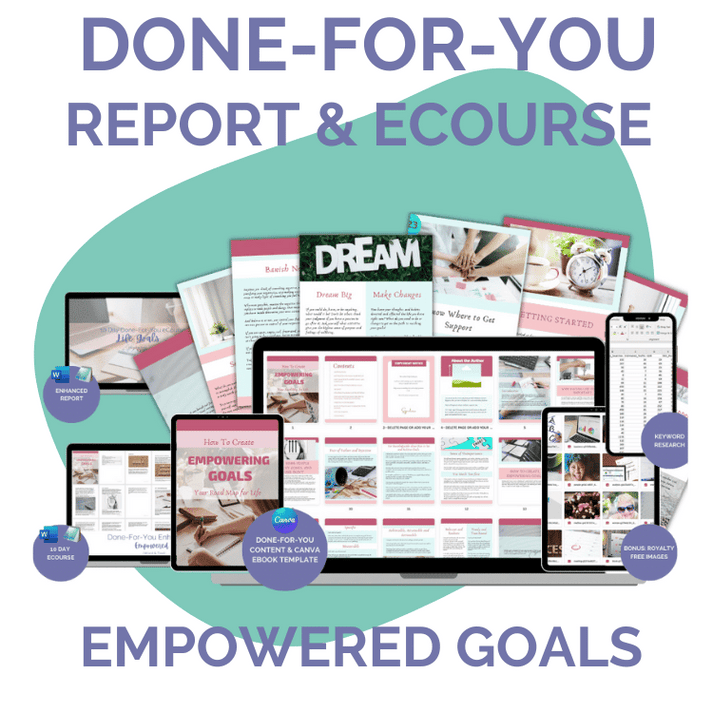 Goal PLR & Canva Template Bundle