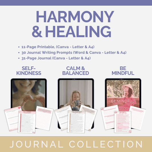 DFY Journal With Prompts BUNDLE: Harmony and Healing Collection