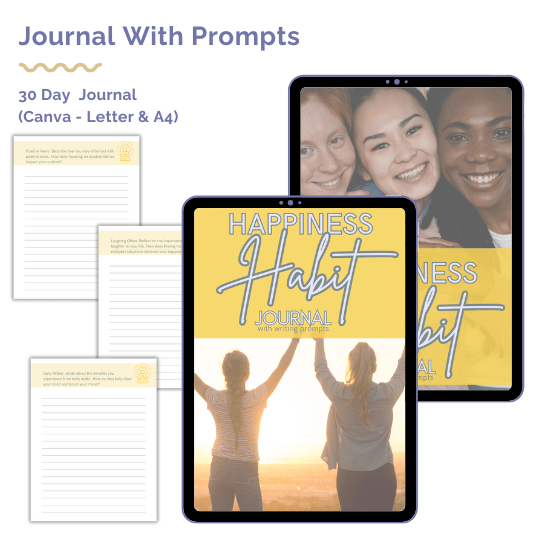 Positive Living Journal PLR Bundle – Editable Canva Journals With Prompts