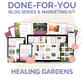 Healing Gardens Blog Series PLR – Editable Canva Report + Marketing Kit