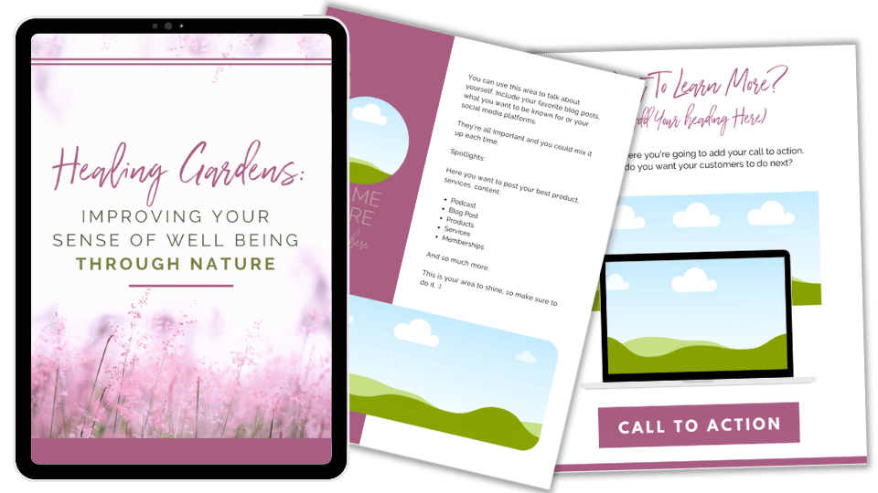 Healing Gardens Blog Series PLR – Editable Canva Report + Marketing Kit