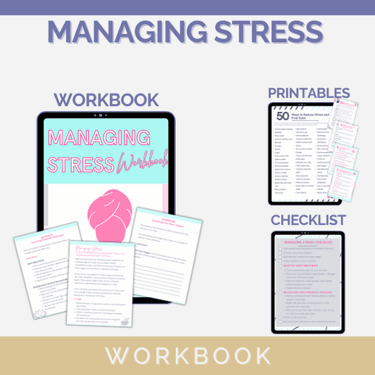 Stress Reduction Workbook PLR – Editable Canva Template + Printables