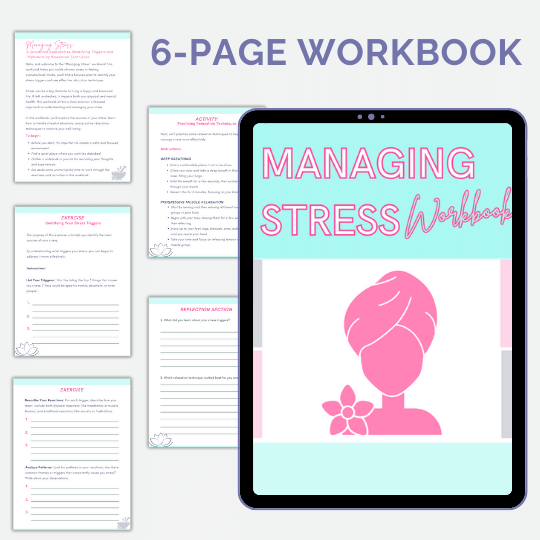 Stress Reduction PLR Triple Bundle – Editable Canva Journals, Workbook + Challenge