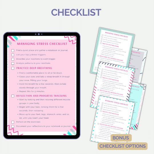 Stress Reduction PLR Triple Bundle – Editable Canva Journals, Workbook + Challenge