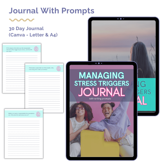 Stress Reduction Journal PLR Bundle – Editable DFY Journals With Prompts (3-Pack)