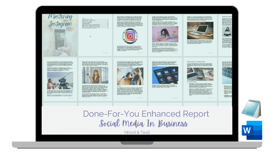Done-For-You Report & eCourse: Mastering Instagram
