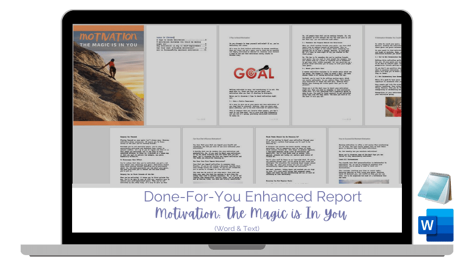 Done-For-You Blog Series & Marketing Kit: Motivation