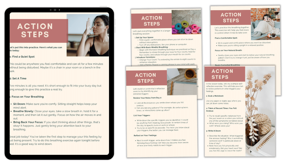 5-Day Mindfulness Challenge PLR – Editable Canva + Email Content to Help Your Audience Overcome Anxiety