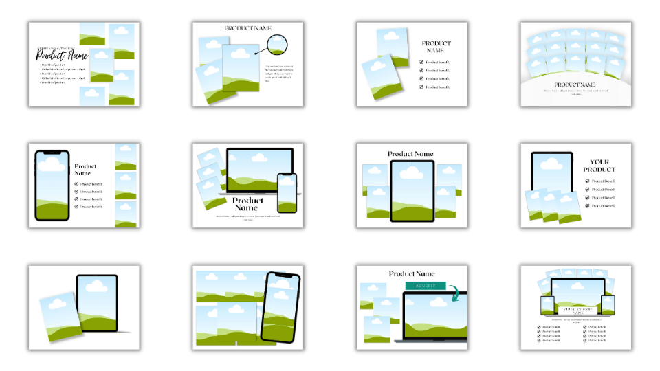 Product Listing Canva Template Mockups