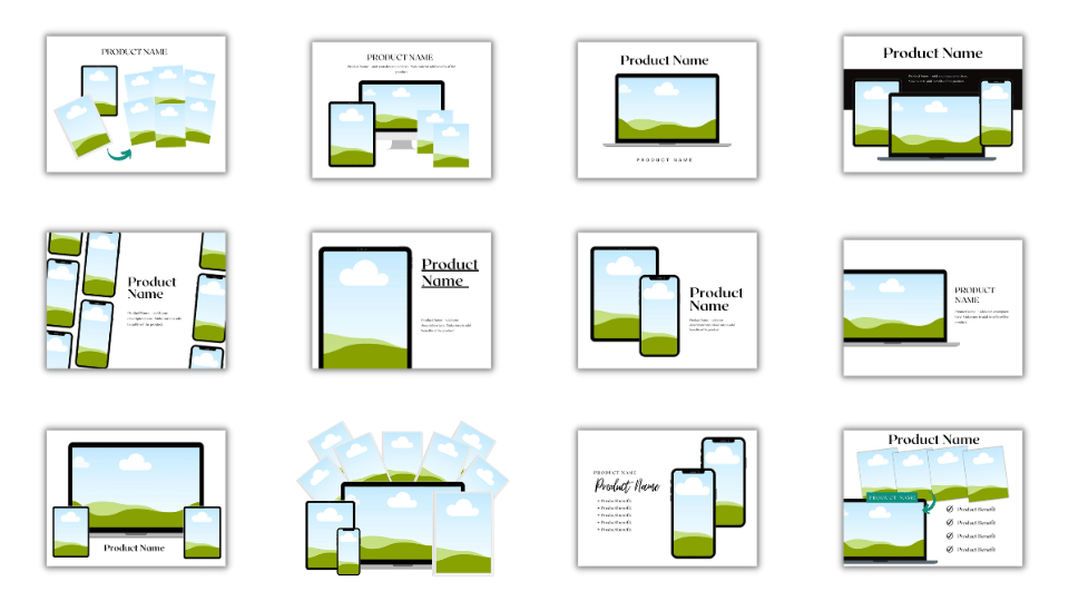 Product Listing Canva Template Mockups