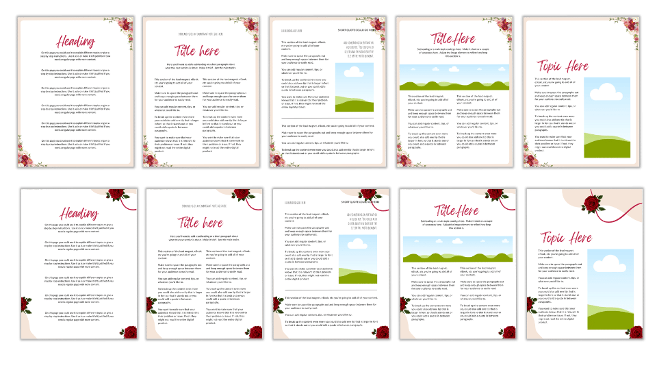 CANVA TEMPLATE TOOLKIT: UNDATED CALENDAR
