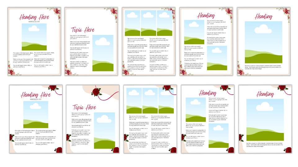 CANVA TEMPLATE TOOLKIT: UNDATED CALENDAR