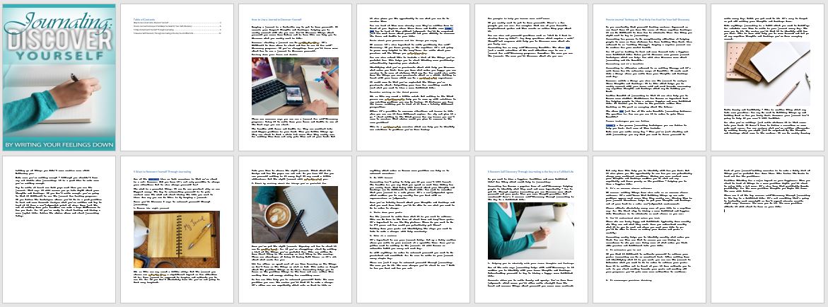 Done-For-You Blog Series & Marketing Kit: Self-Discovery With Journaling