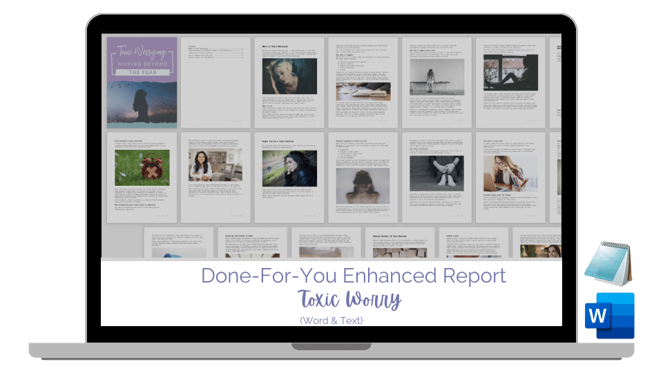 Done-For-You Blog Series & Marketing Kit: Toxic Worry