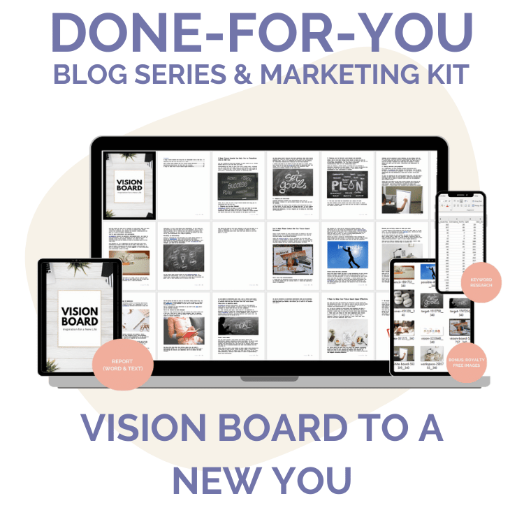Vision Board PLR Kit – Blog + Marketing Bundle for Personal Growth.