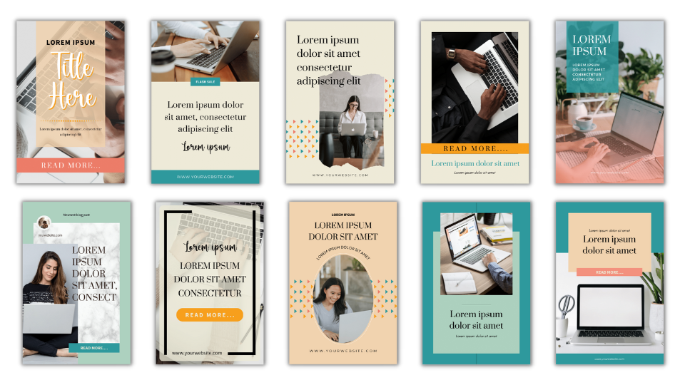 20-PACK CANVA CATCHY HUE PINTEREST PIN TEMPLATE