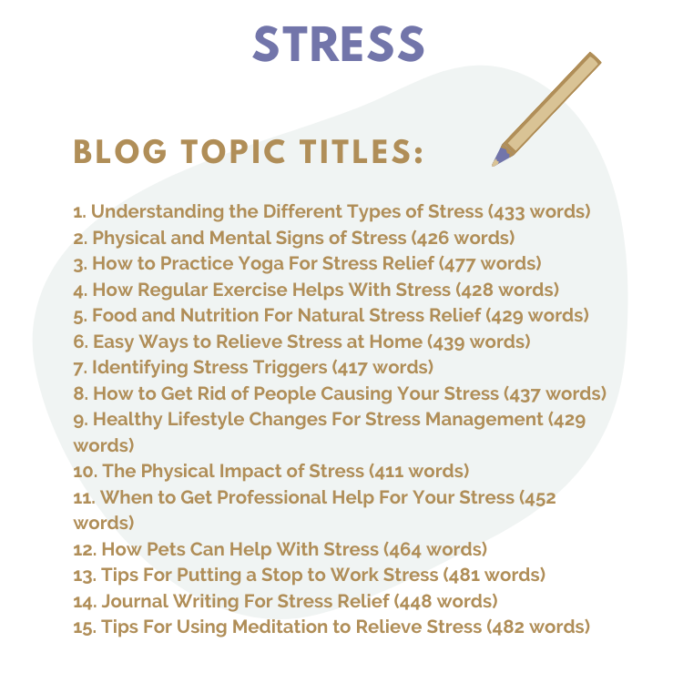 DFY Content Bundle: Stress Relief For Better Sleep