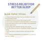 DFY Content Bundle: Stress Relief For Better Sleep