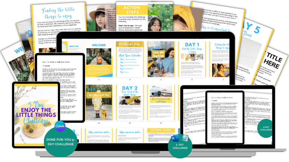 Done-For-You Challenge: Enjoy Little Things In Life