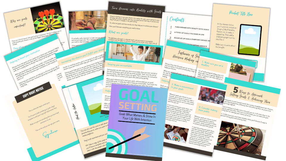Done-For-You Blog Series & Marketing Kit: Goal Setting