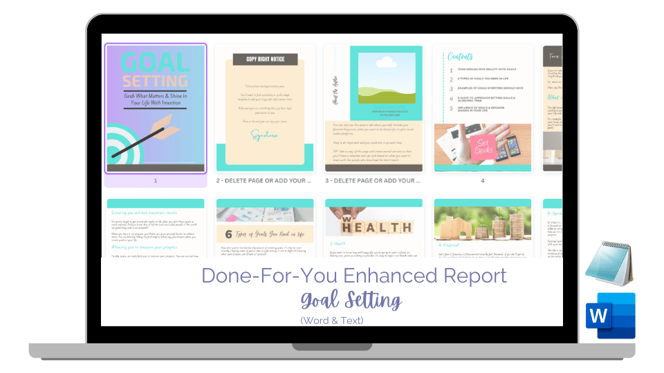 Done-For-You Blog Series & Marketing Kit: Goal Setting