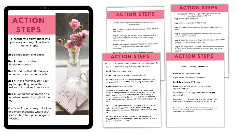 Done-For-You Challenge: Kick Your Negative Thoughts To The Curb