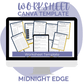 Midnight Edge Worksheet Canva Templates